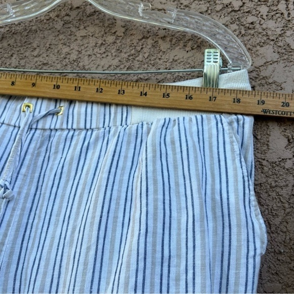Ellen Tracy Linen Pants with pockets Womens Size XL Striped Comfort Contemporary - Picture 9 of 12
